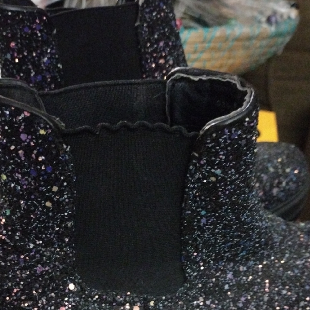 ASOS Black Platform Glitter Shoes - Picture 4 of 8